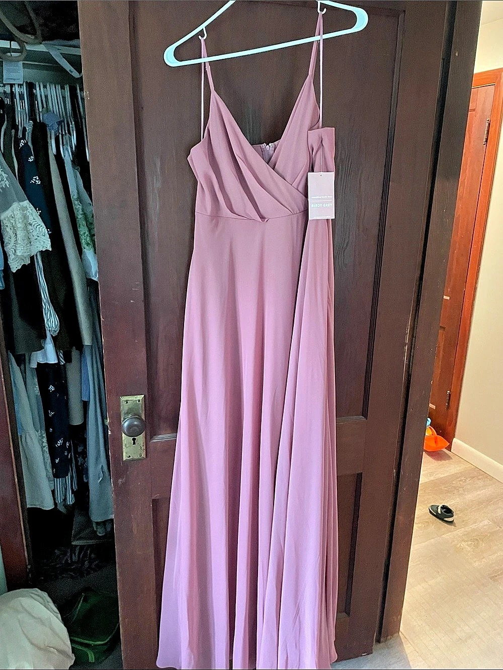 Birdy Grey Kaia Bridesmaid Dress in Pink (Mulberry) Size Large NWT